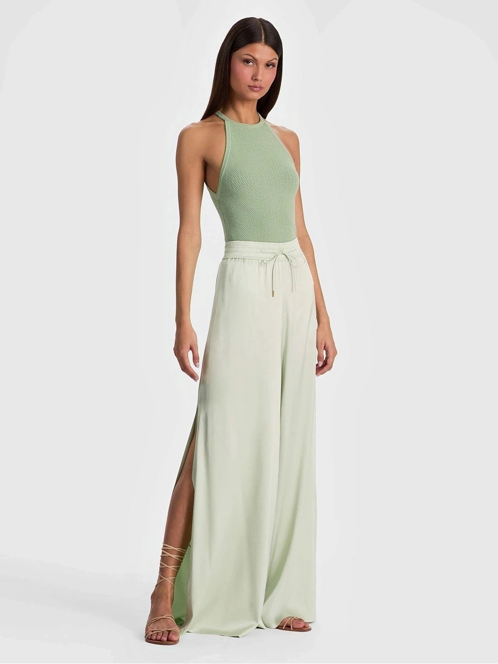 Alice & Olivia Kenley Palazzo Pant - Sage